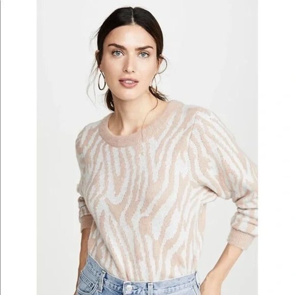 Rebecca Taylor Tiger Stripe Pullover Wool Blend Sweater XS - $375 Retail
